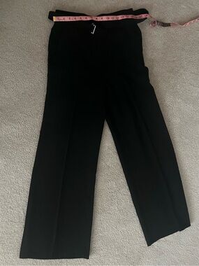 H&M Black Tailored Straight-Leg Trousers